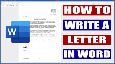create a letter in word.